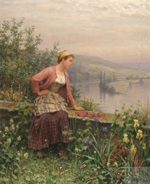 Jeanne sur la terrasse, Daniel Ridgeway Knight